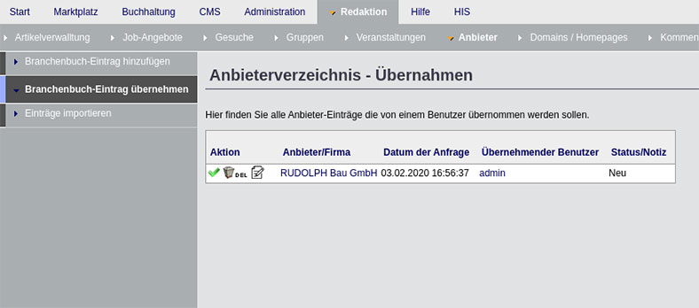 Adressen über eine CSV-Datei importieren