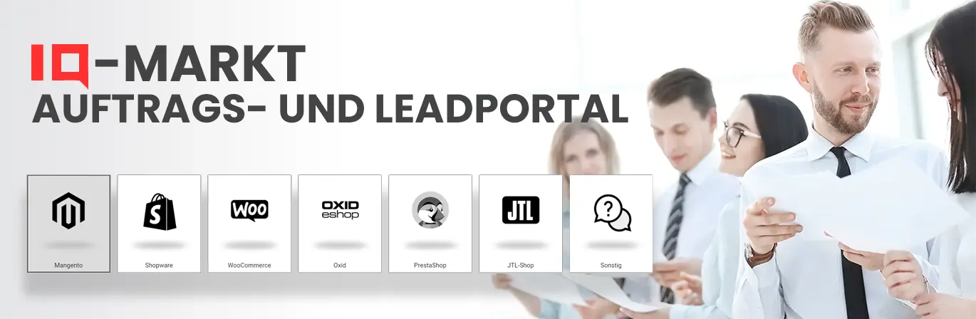 Erstellen Sie ein Auftrags- oder Leadportal mit unserer neuen Software IQ-MARKT